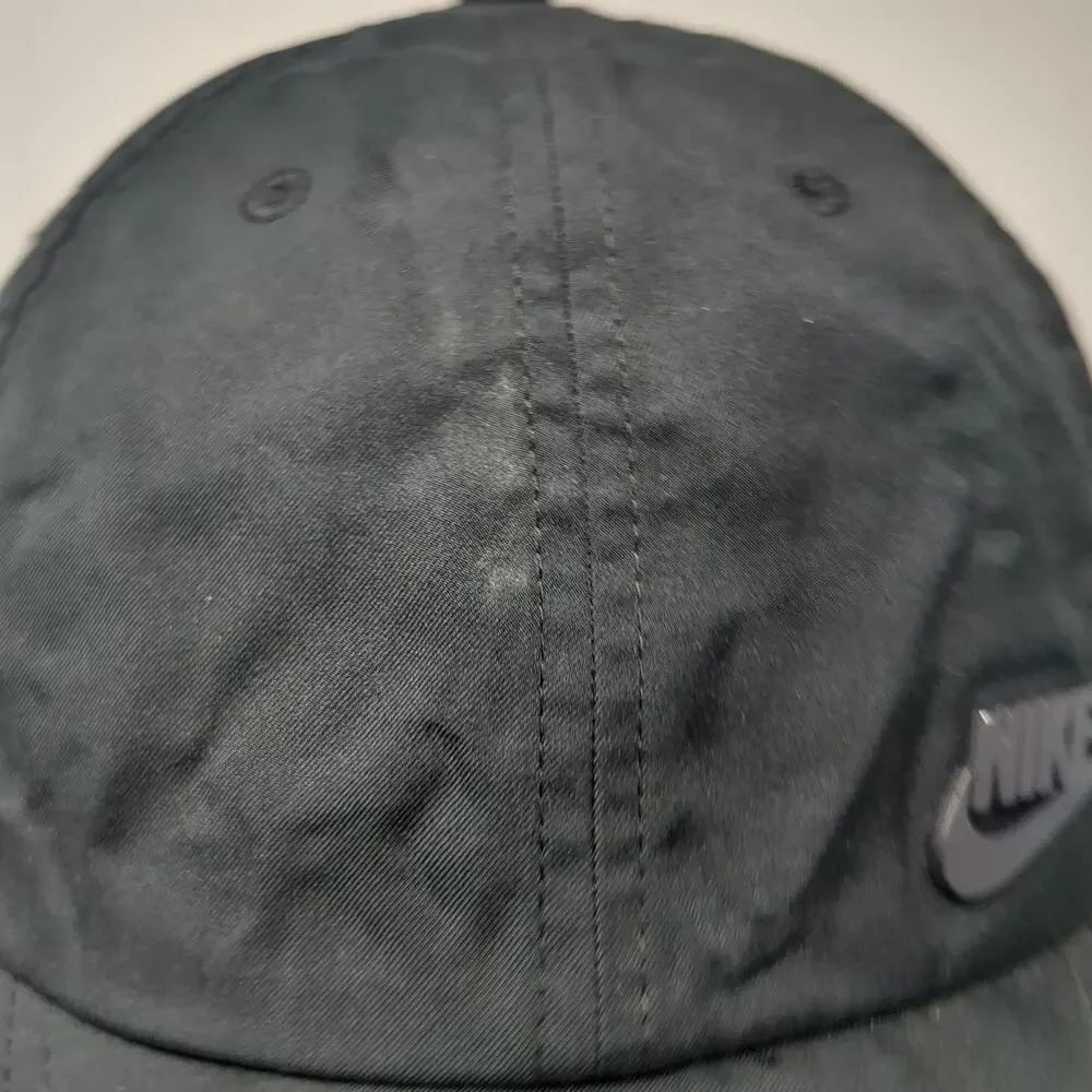 Nike Baseball Cap Black One Size Heritage86 Raised Logo Recycled Polyester Hat